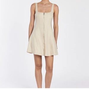 DISSH sand linen harriet  Mini Dress